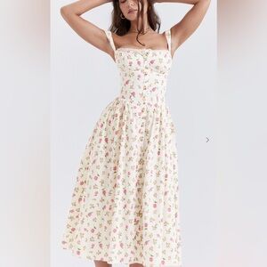House of CB Tatiana Floral Print Dress - Size Small